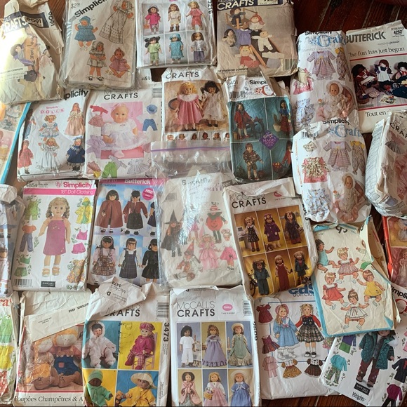 Simplicity Other - Doll Clothing Accessories Sewing Patterns Lot Simplicity McCalls Butterick